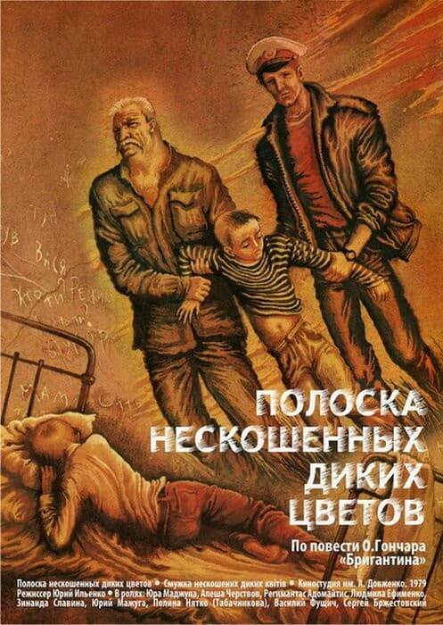 Постер Полоска нескошенных диких цветов